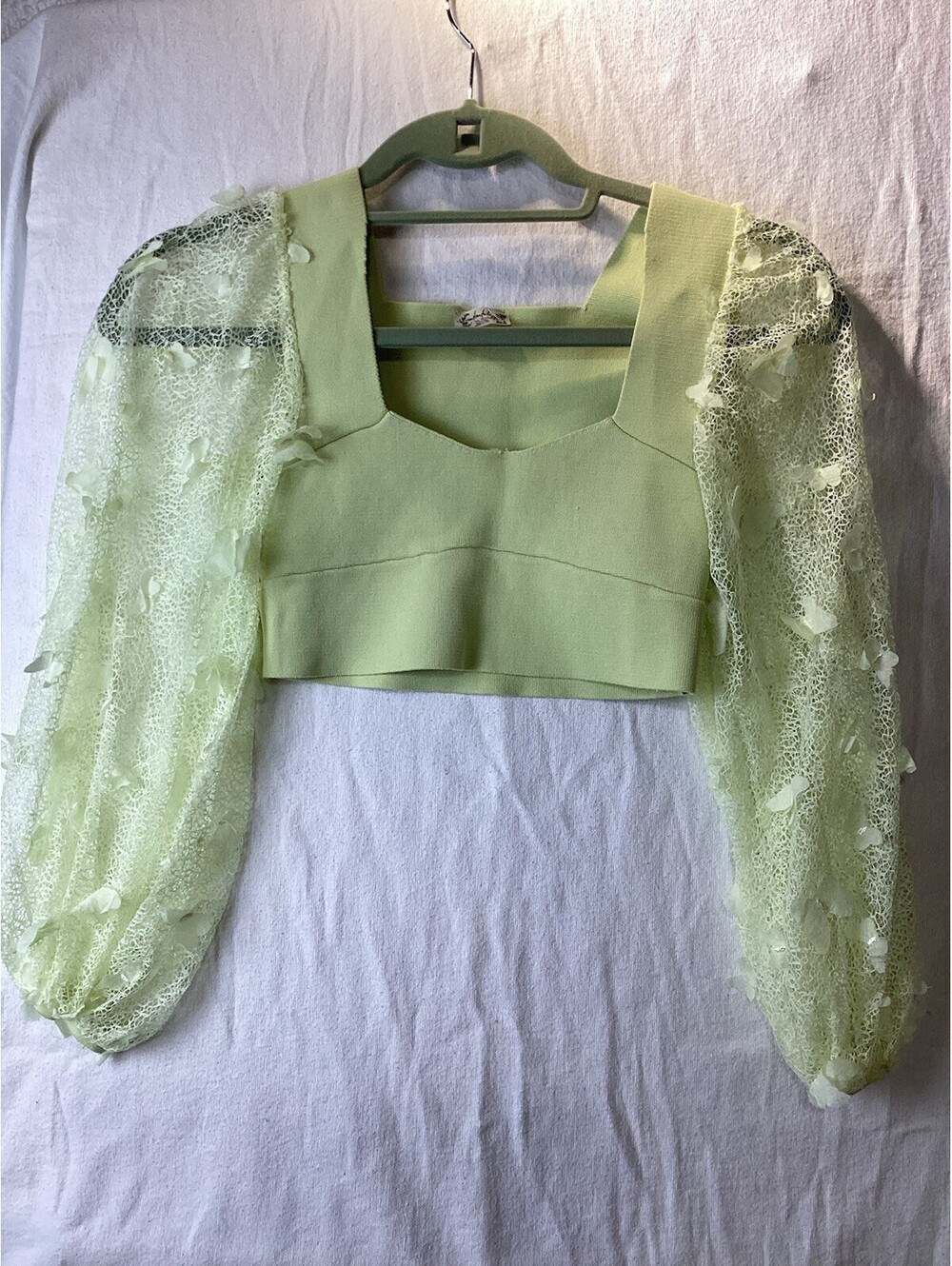 Free People Intimately XS  Flutter By Butterfly Lemon Bandage Cute Crop Top